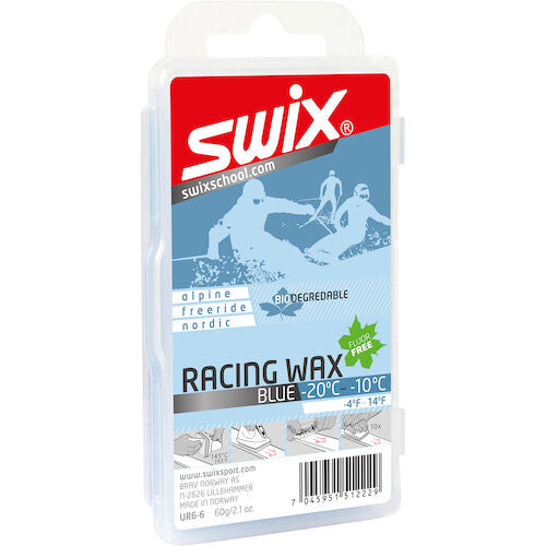 Swix Racing Wax Blue 60g| Cold -4°F to 14°F | UR6-6 - Discontinued SKI & SNOWBOARD WAX Swix   