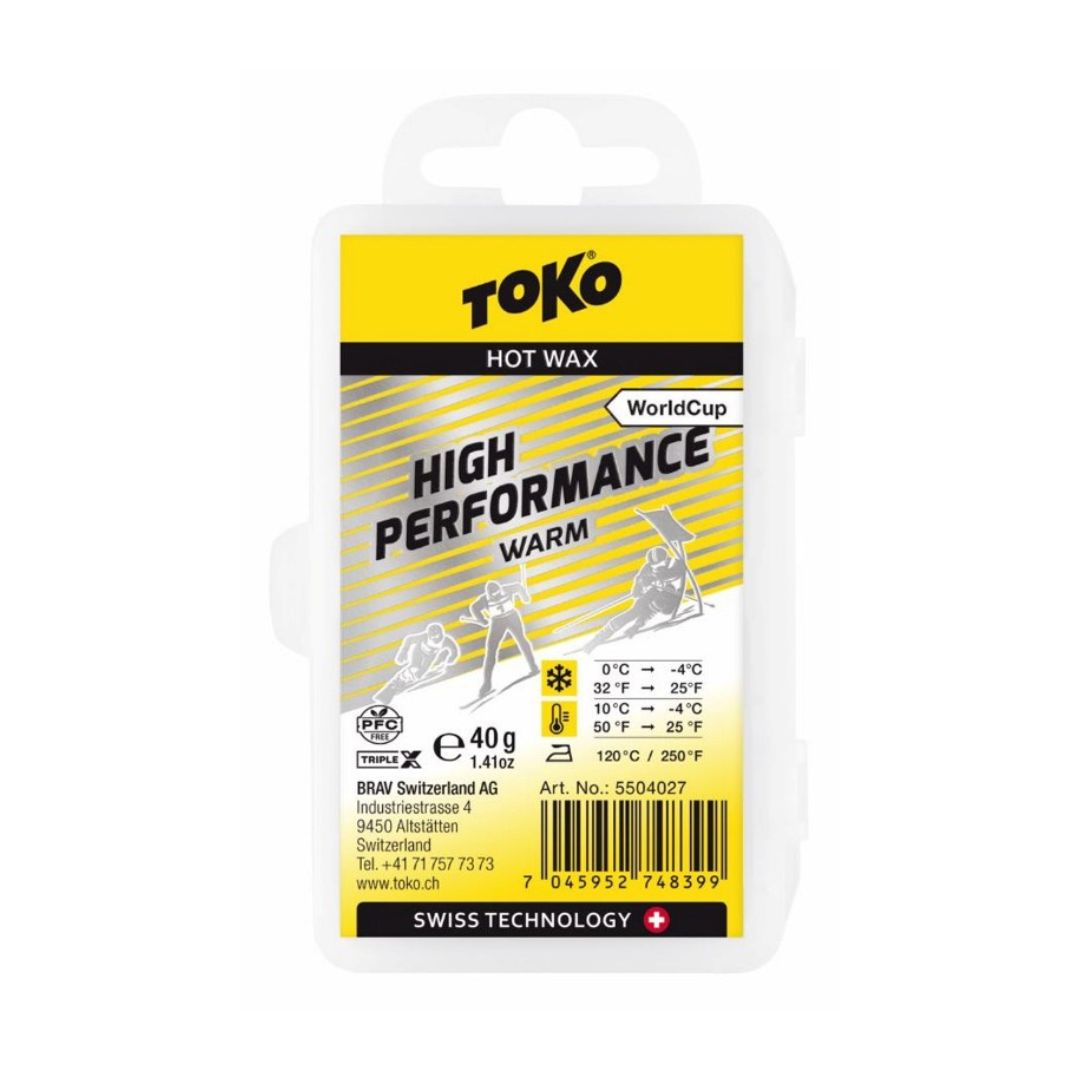 Toko 40g World Cup High Performance Warm Wax | 5504027 SKI & SNOWBOARD WAX Toko   
