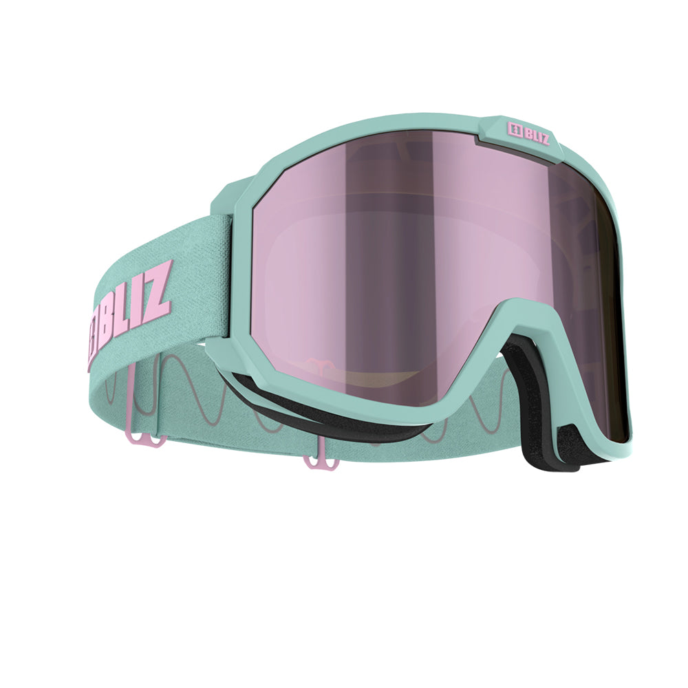 Bliz Ski Goggles - Rave 12 - Mint with Brown Pink Cat 3 Lens GOGGLES Bliz   