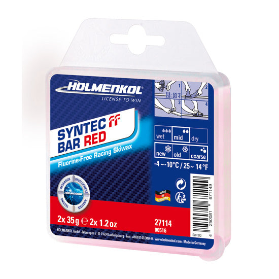 Holmenkol Syntec Red Fluoro Free Race Wax - 70g SKI & SNOWBOARD WAX Holmenkol   