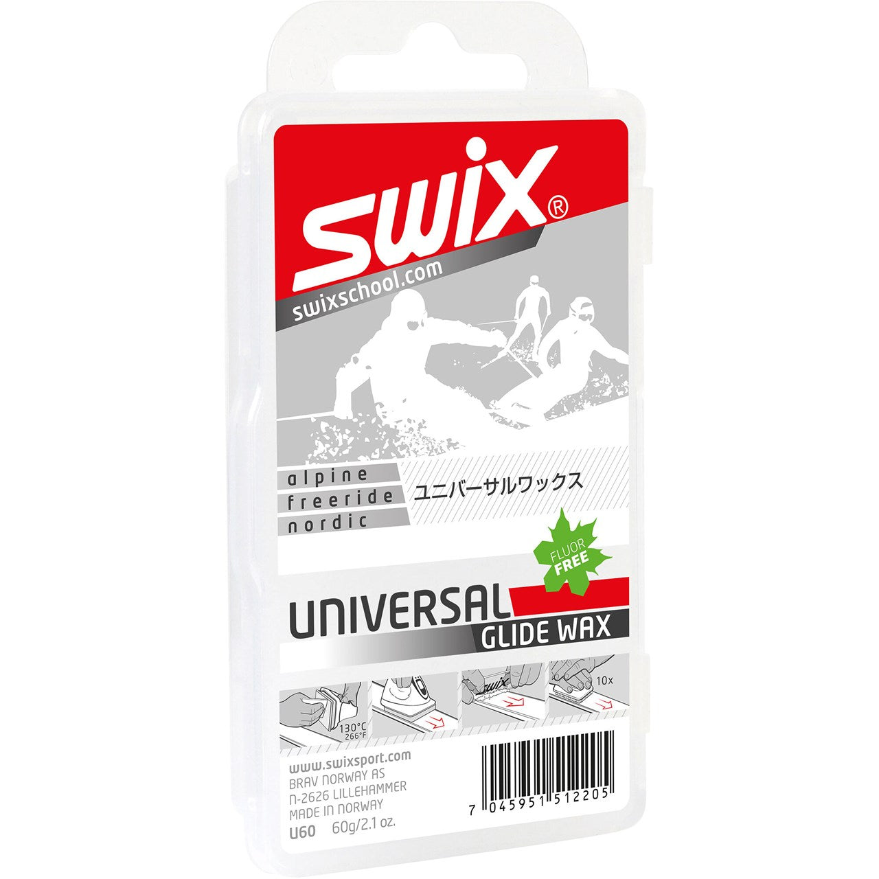 Swix Universal Glide Wax - 60g - U60 SKI & SNOWBOARD WAX Swix   