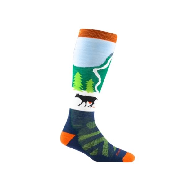 Darn Tough Youth Pow Cow Ski Socks APPAREL DARN TOUGH VERMONT Small Green 