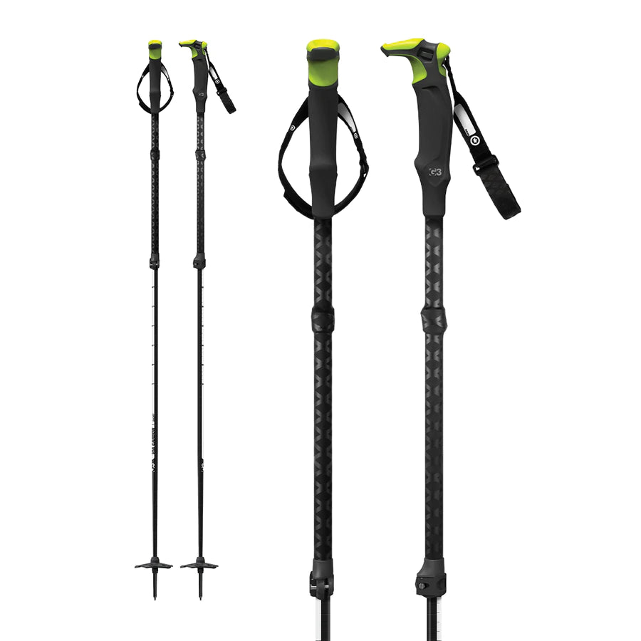 G3 Via Carbon Adjustable Ski Poles SKI POLES G3 95-125cm  