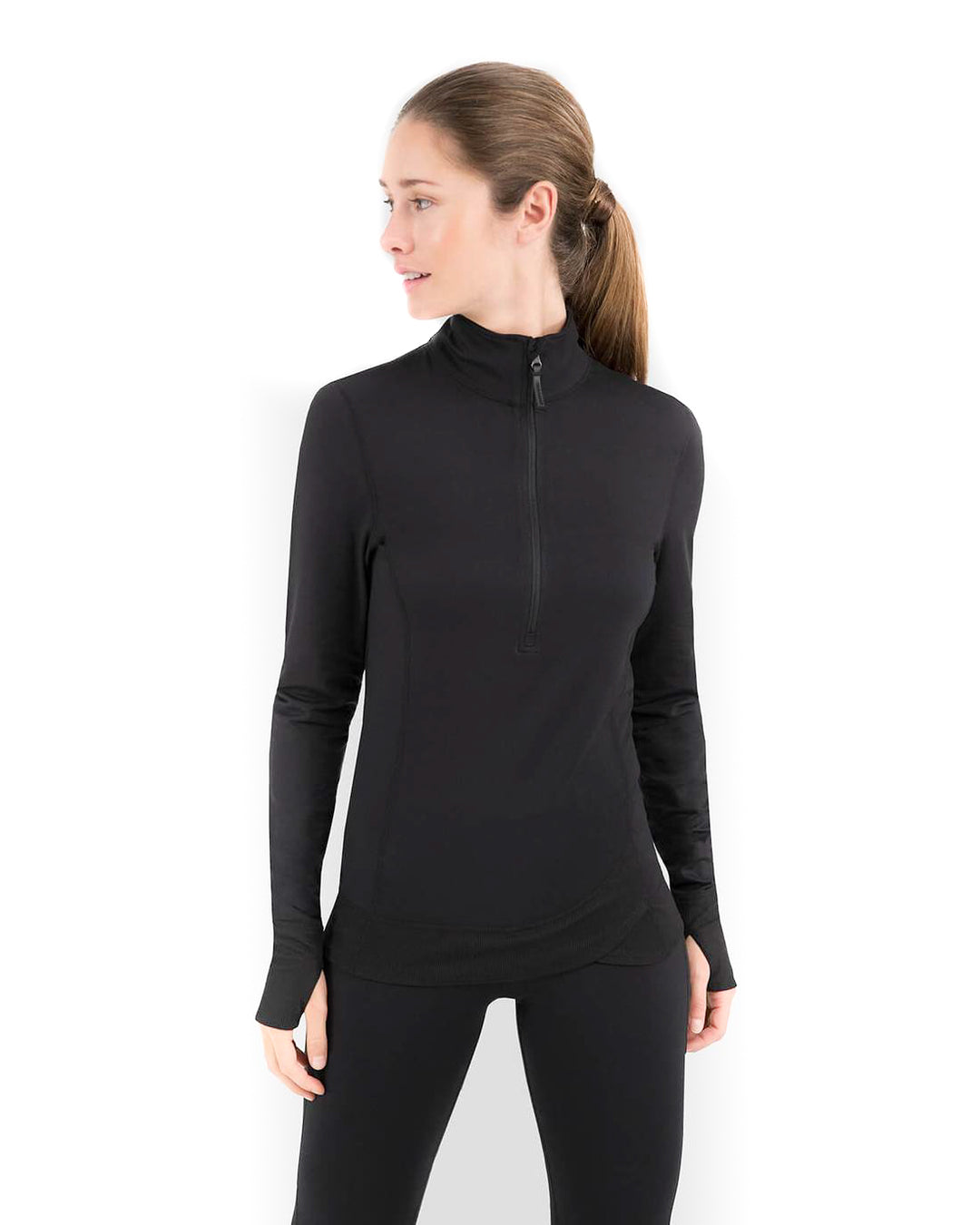 Terramar Cloud Nine 2.0 W-Half Zip Black APPAREL Terramar XS  