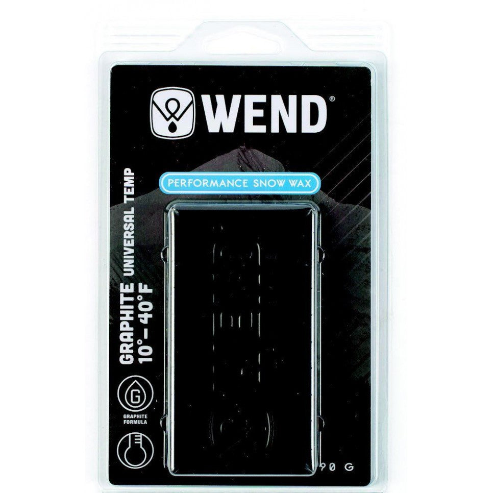 Wend NF Clamshell Wax - Non Flourinated Ski Wax - Graphite, Universal - 90g SKI & SNOWBOARD WAX Wend   