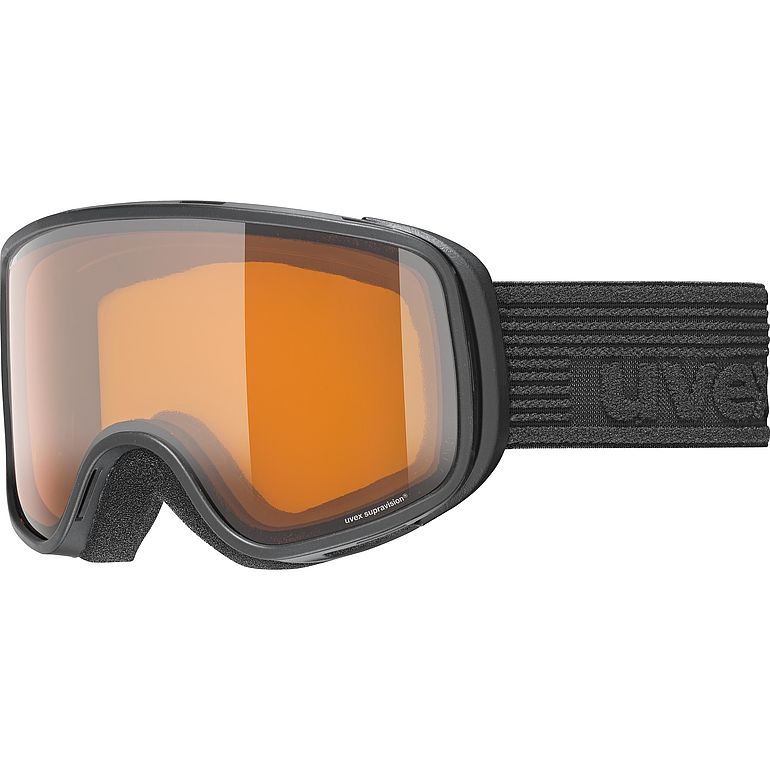 Uvex Scribble Junior LG Ski Goggles GOGGLES Uvex Black with LaserGold Lens  
