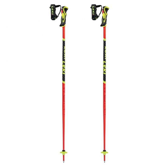 Leki WCR Lite SL 3D Junior Slalom Ski Poles 22/23 SKI POLES Leki Red 100 cm 