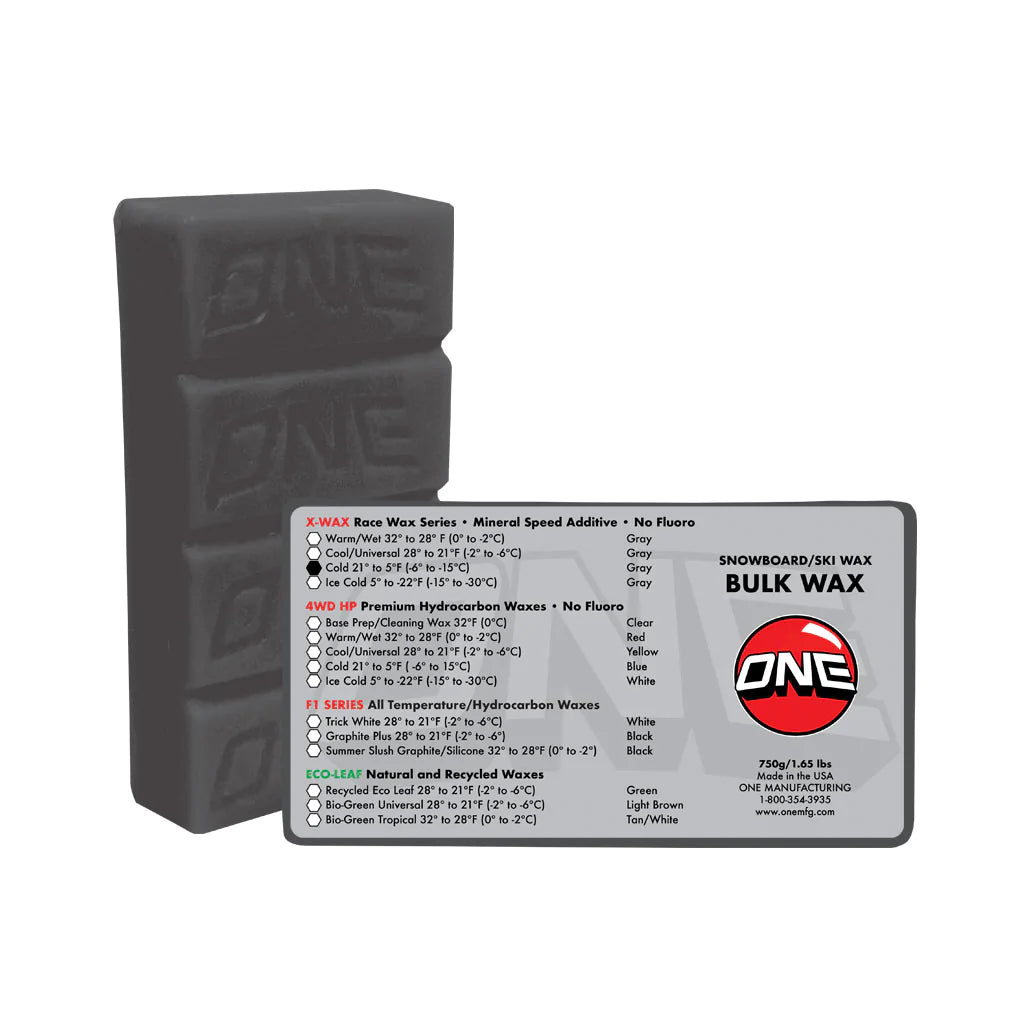 One MFG X-Wax Cold -Snowboard Wax - 750g- No Fluoro SKI & SNOWBOARD WAX OneBall   