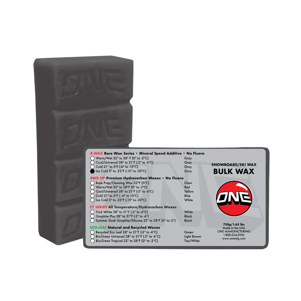 One MFG X-Wax Ice - Snowboard Wax - 750g- No Fluoro SKI & SNOWBOARD WAX OneBall   
