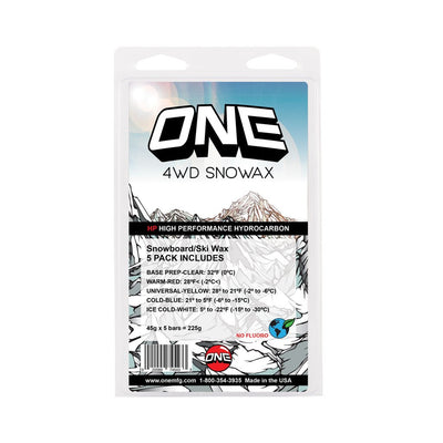 One MFG 225g 4WD Wax - 5 Pack SKI & SNOWBOARD WAX OneBall   