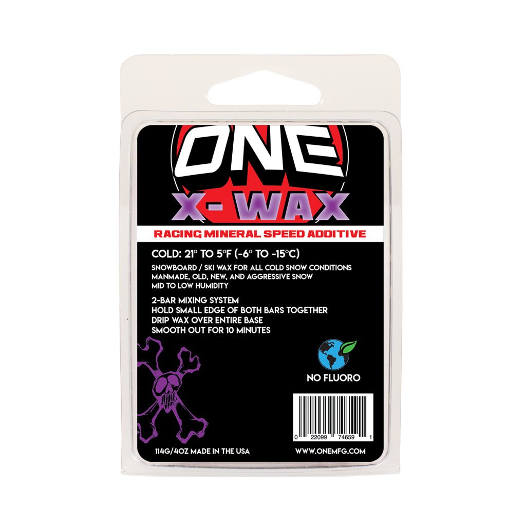 One MFG X-Wax Cold Snowboard and Ski Wax Racing 114G SKI & SNOWBOARD WAX OneBall   