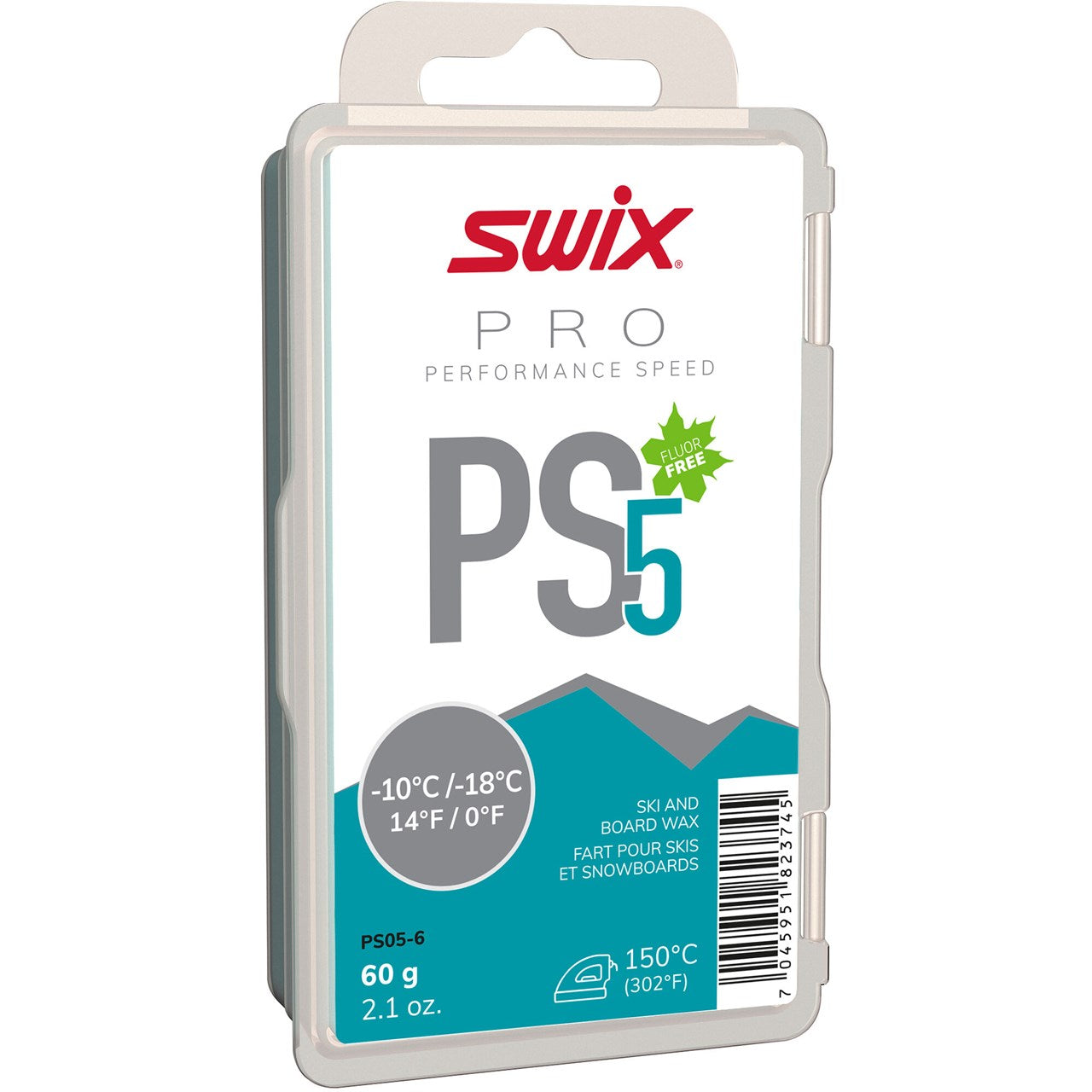 Swix PS5 Turquoise 60g - Performance Speed SKI & SNOWBOARD WAX Swix   
