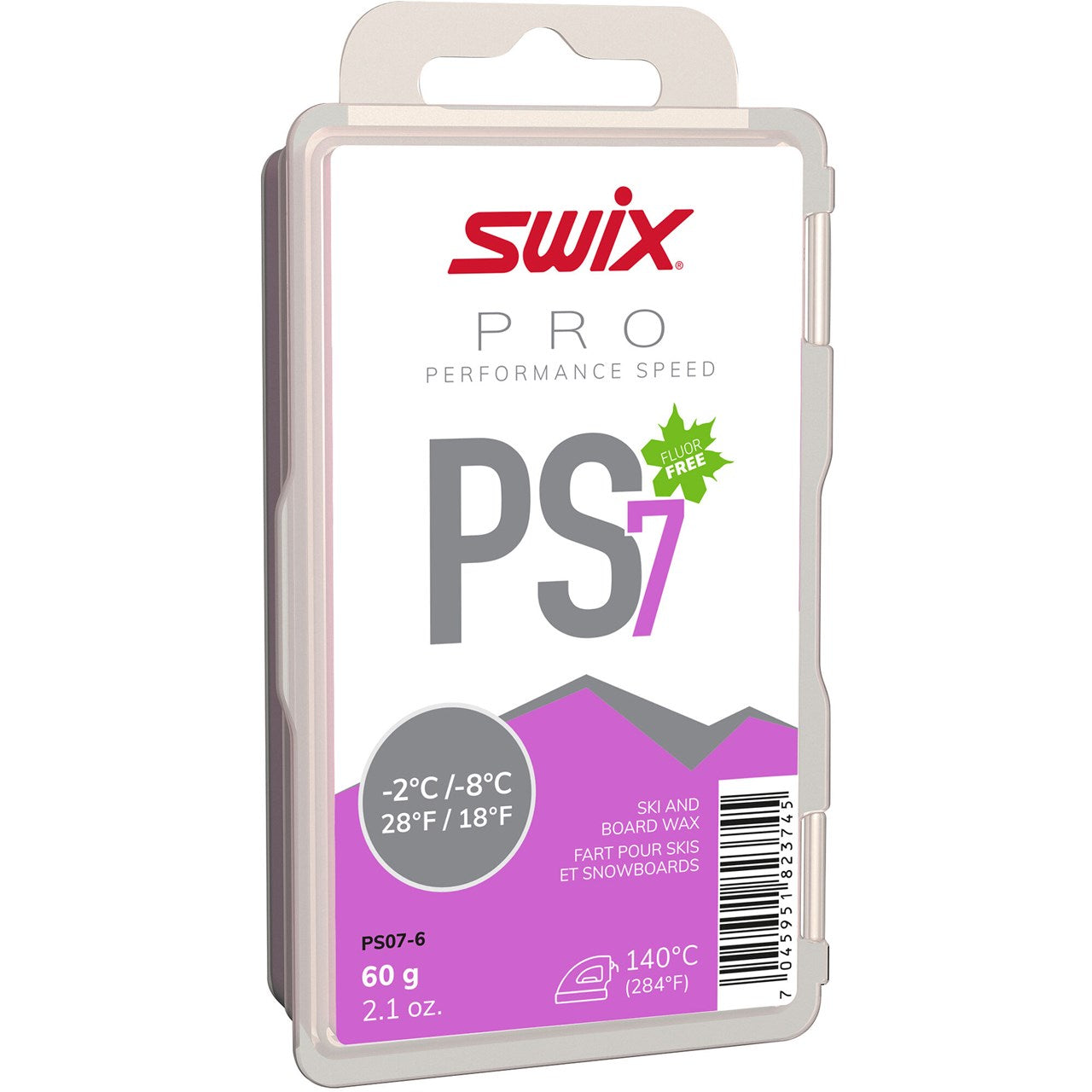Swix PS7 Violet 60g - Performance Speed SKI & SNOWBOARD WAX Swix   
