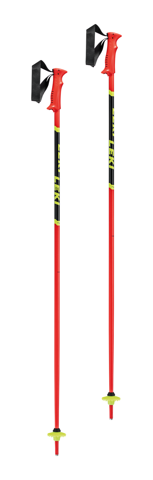 Leki Kids Ski Poles Red Yellow & Black - 2023 SKI POLES Leki 80cm  