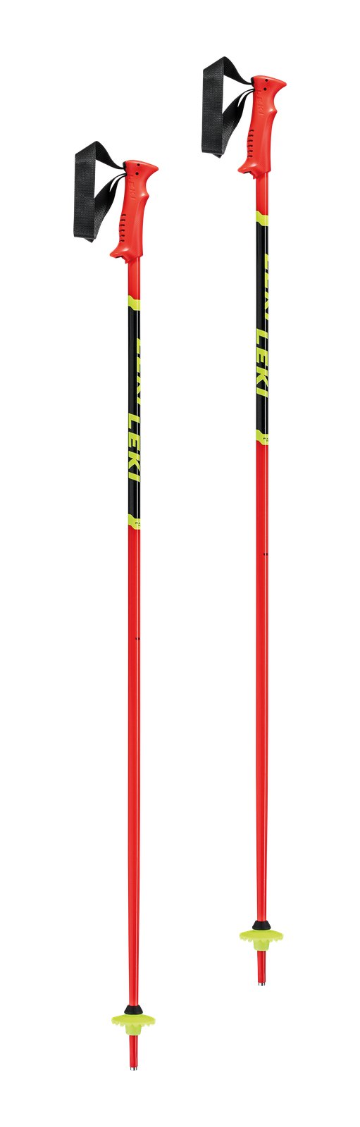 Leki Kids Ski Poles Red Yellow & Black SKI POLES Leki 80cm  