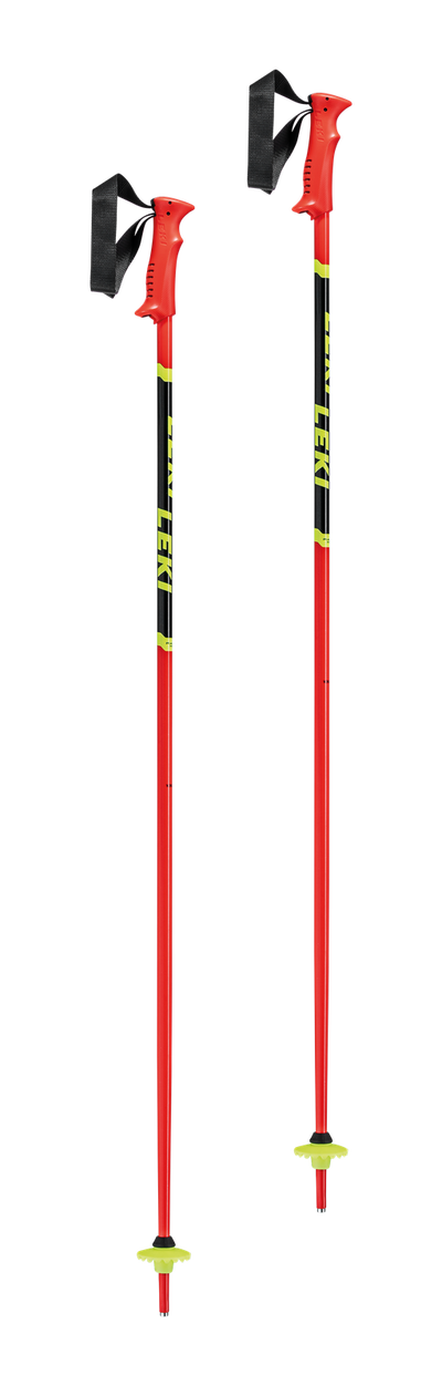 Leki Kids Ski Poles Red Yellow & Black - 2023 SKI POLES Leki 80cm  