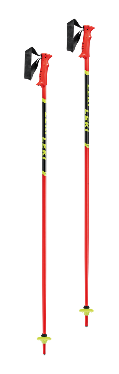 Leki Kids Ski Poles Red Yellow & Black SKI POLES Leki 80cm  