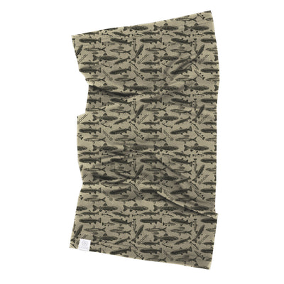 The Shield Tube Gaiter by Coal APPAREL Coal Khaki Fish  