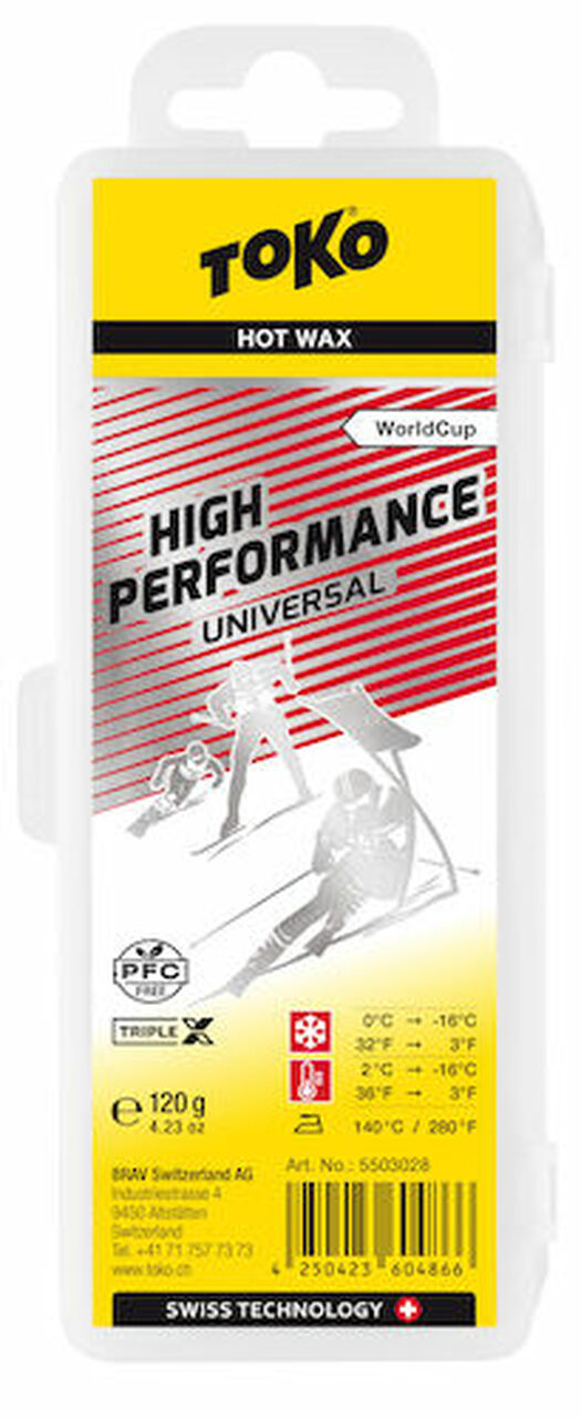 Toko High Performance Universal Red 120g SKI & SNOWBOARD WAX Toko   